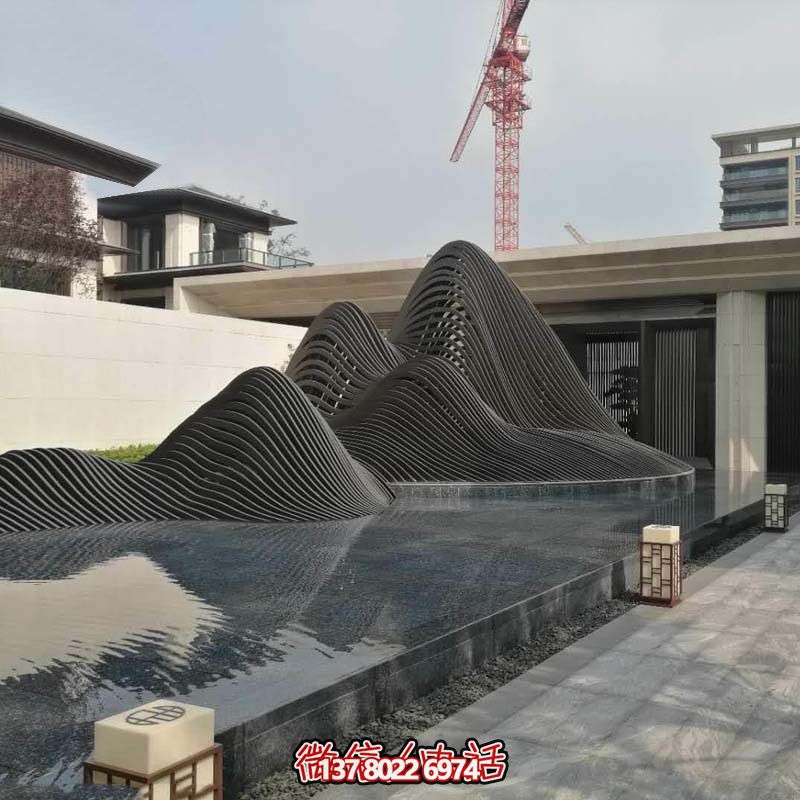 精致不銹鋼鐵藝假山，景觀抽象庭院裝飾別墅