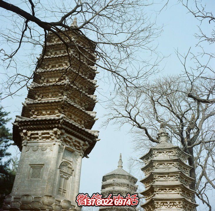 仿古石雕舍利塔，傳承古老文化