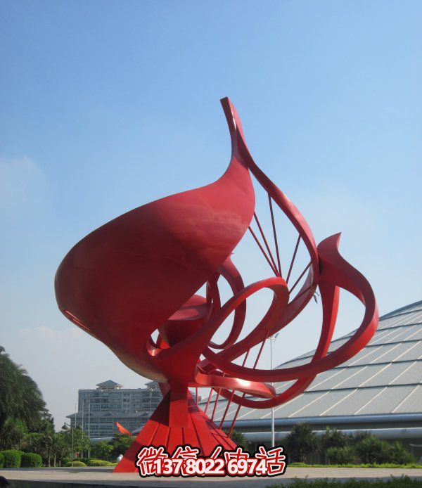 不銹鋼花朵雕塑，個性創意想象