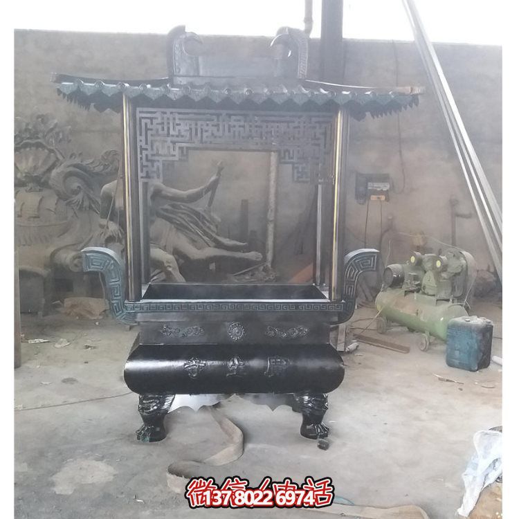 古典風(fēng)格鑄鐵香爐頂長形擺件