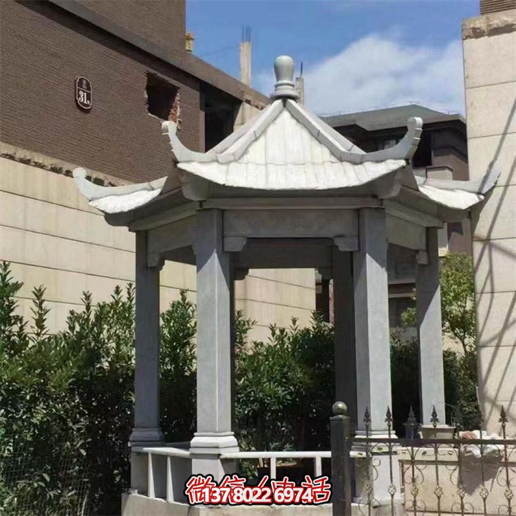 精美大理石涼亭，營造完美宅院景象