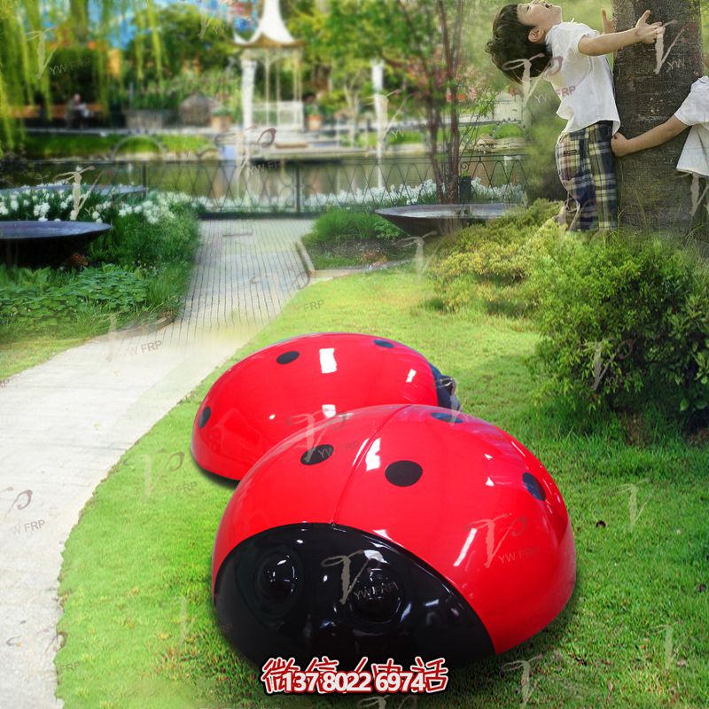 精美玻璃鋼瓢蟲雕塑，點亮公園
