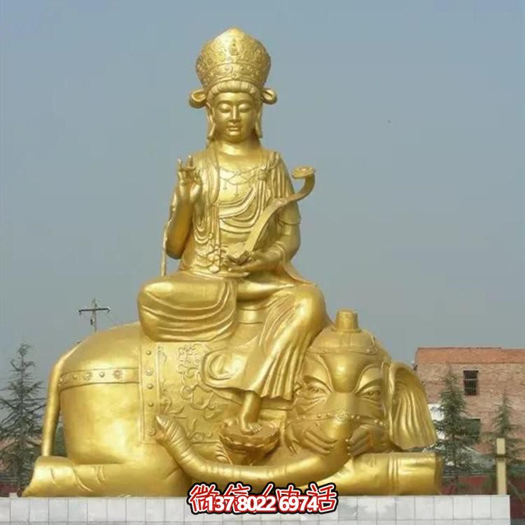 玻璃鋼雕塑文姝普賢，精致烤漆噴金大型景點裝飾