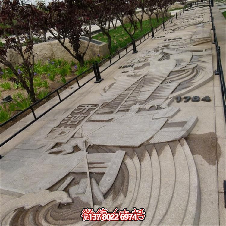 大理石浮雕壁畫，點綴景區(qū)廣場裝飾