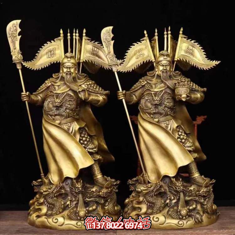 立式武財(cái)神雕塑，供奉家居神靈