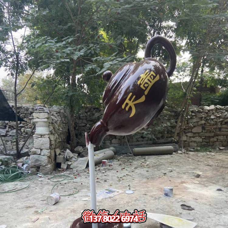 仿銅懸空流水?dāng)[件，點亮戶外公園景區(qū)