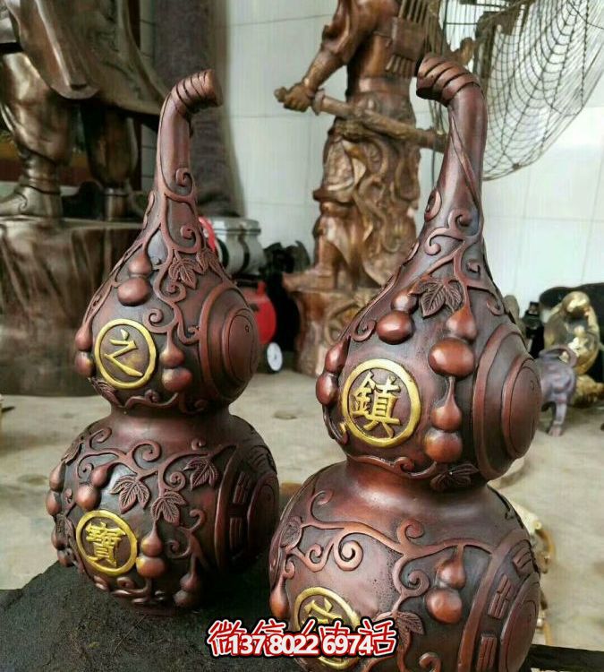 銅雕葫蘆雕塑，增添家居的福氣