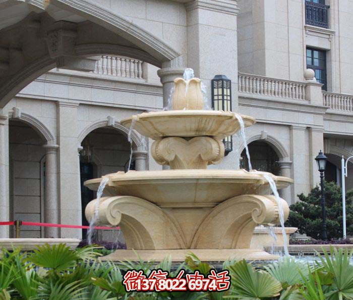 歐式風格大理石噴泉雕塑，美化酒店、廣場、景觀