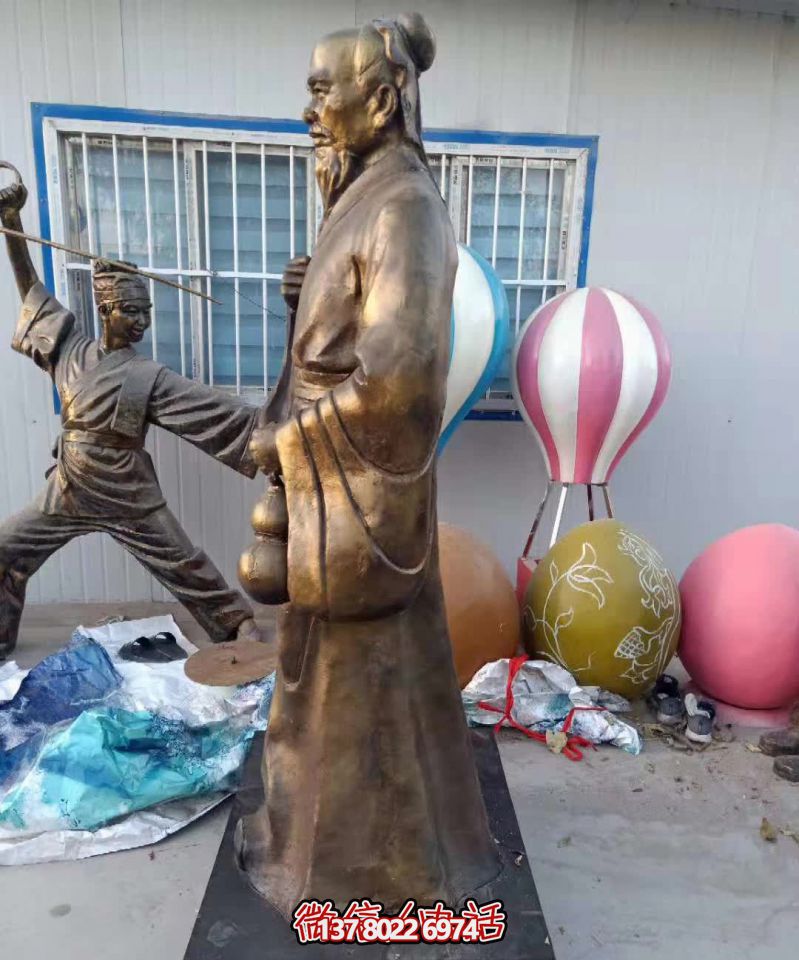 戶外古代人物名醫(yī)銅雕華佗雕塑
