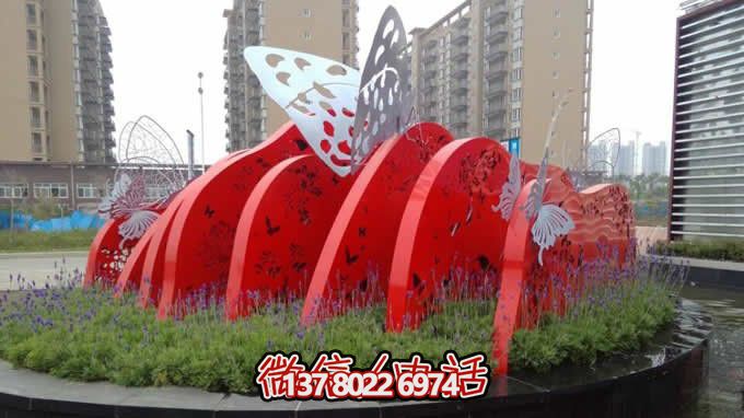 商場(chǎng)創(chuàng)意不銹鋼蝴蝶雕塑